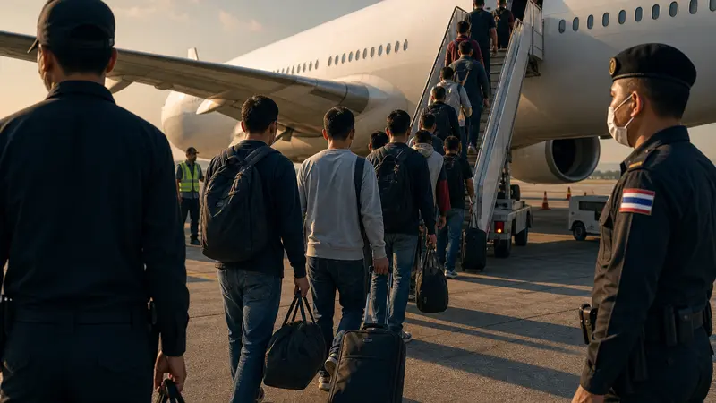 Laos Kirim Pulang 41 Pekerja Thailand Usai Pembongkaran Sindikat Perjudian Ilegal